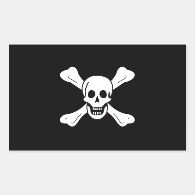 El Pegatina de la bandera pirata de Richard Worley (Anverso)