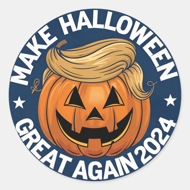 El Pegatina de la Calabaza Trump de Halloween (Anverso)