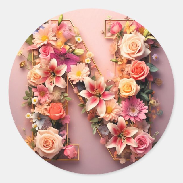 El Pegatina de la carta N sobre (Anverso)