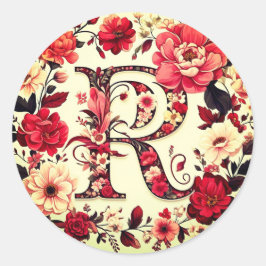 El Pegatina de la carta R sobre