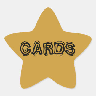 El pegatina de la estrella etiqueta tarjetas