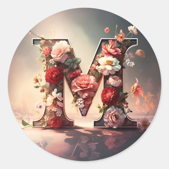 El Pegatina de la letra M sobre sobre (Anverso)