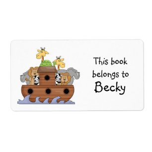 El Pegatina de la placa del libro de arca de Noé