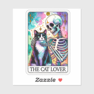El Pegatina de la Tarjeta Tarot para el Gato Encan