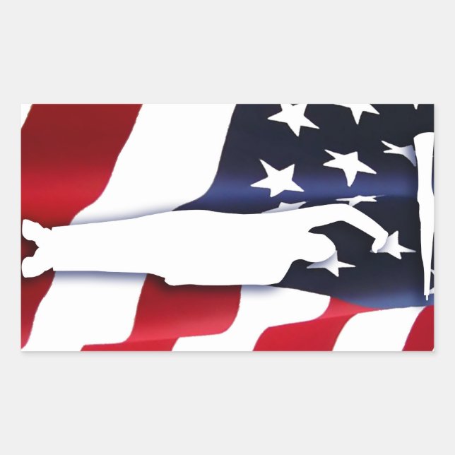 El Pegatina de Manillar Patriótico Estadounidense (Anverso)