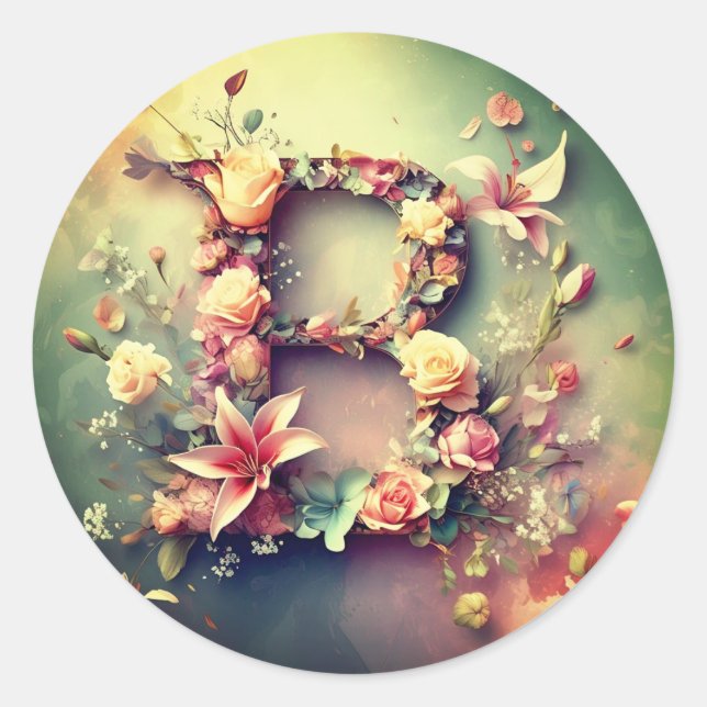 El Pegatina de sobres de la letra B (Anverso)