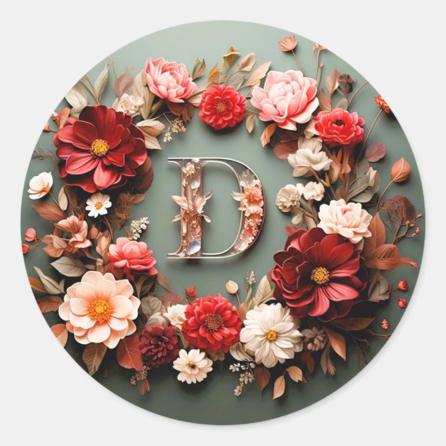 El Pegatina de sobres de la letra D (Anverso)