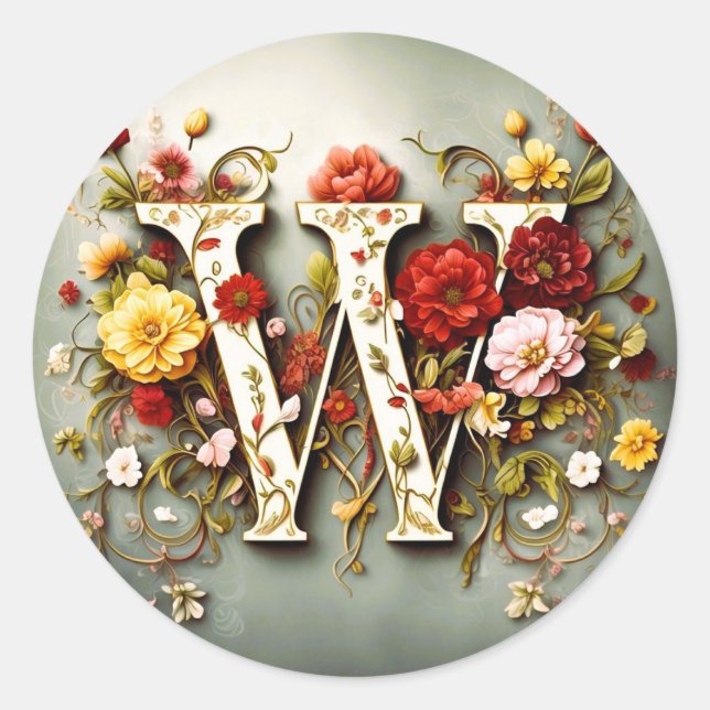 El Pegatina de sobres de la letra W (Anverso)