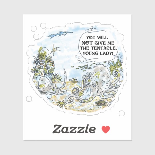 El pegatina del contorno de Tentacle (Hoja)