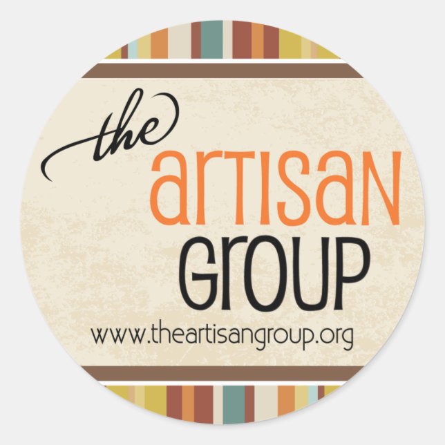 El Pegatina del grupo de artesanos (Anverso)