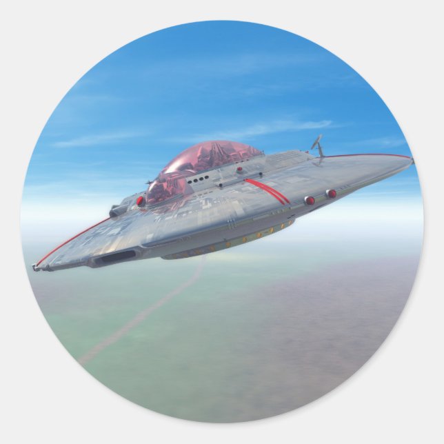 El Pegatina del Saucer volador (Anverso)