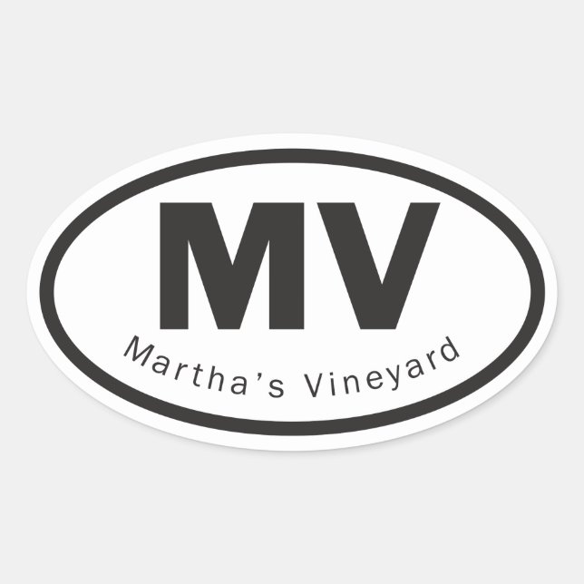 El pegatina del viñedo de Martha (Anverso)