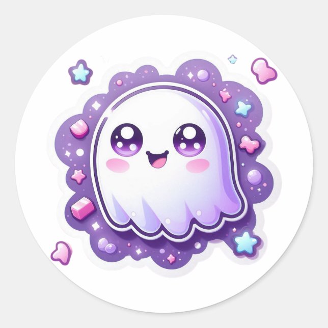 El Pegatina fantasma de Kawaii Pastel Spooky Hallo (Anverso)