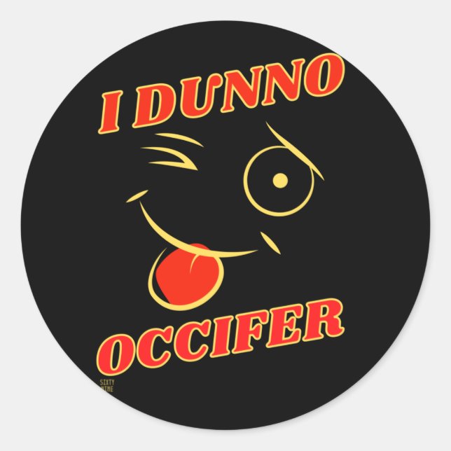 el pegatina gracioso "DUNNO..." (Anverso)