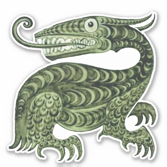 El Pegatina Jabberwock Vinyl de William De Morgan (Anverso)