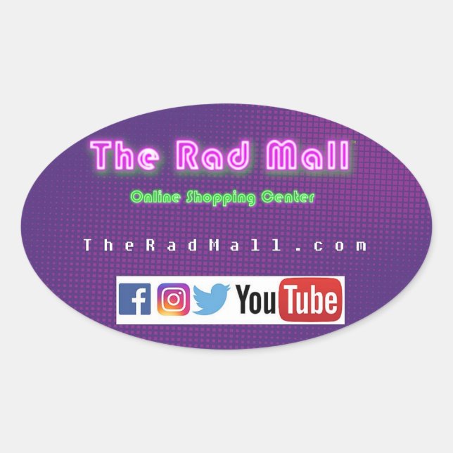 El Pegatina Oval del "Website" del Rad Mall (Anverso)
