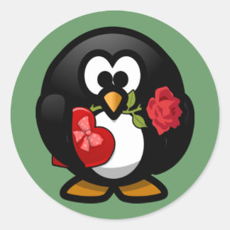 El Pegatina pingüino de Valentine