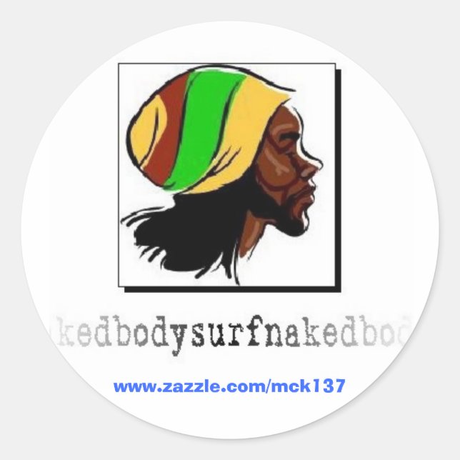 El pegatina rasta de BSN Bodysurfing Appartal (Anverso)