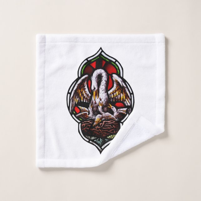 El pelícano como símbolo cristiano (Toallita)