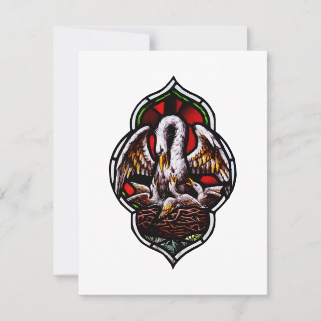 El pelícano como símbolo cristiano (Anverso)