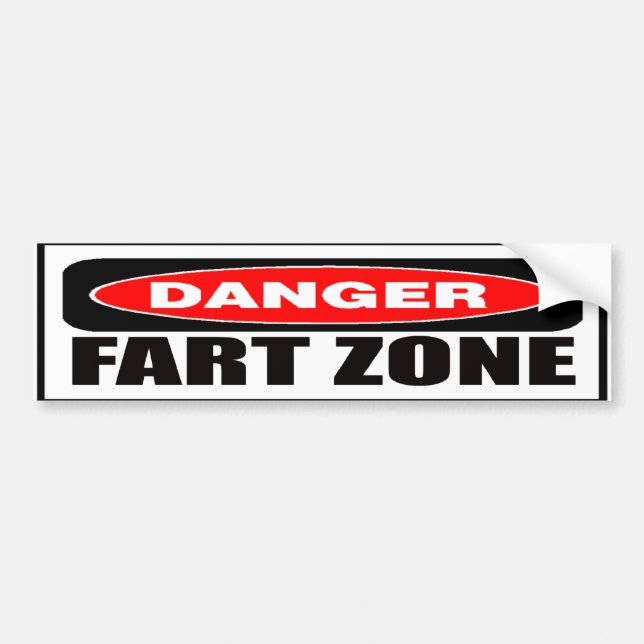El peligro Fart pegatina para el parachoques de la (Frente)