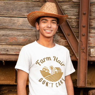 El pelo de granja no le importa la camiseta