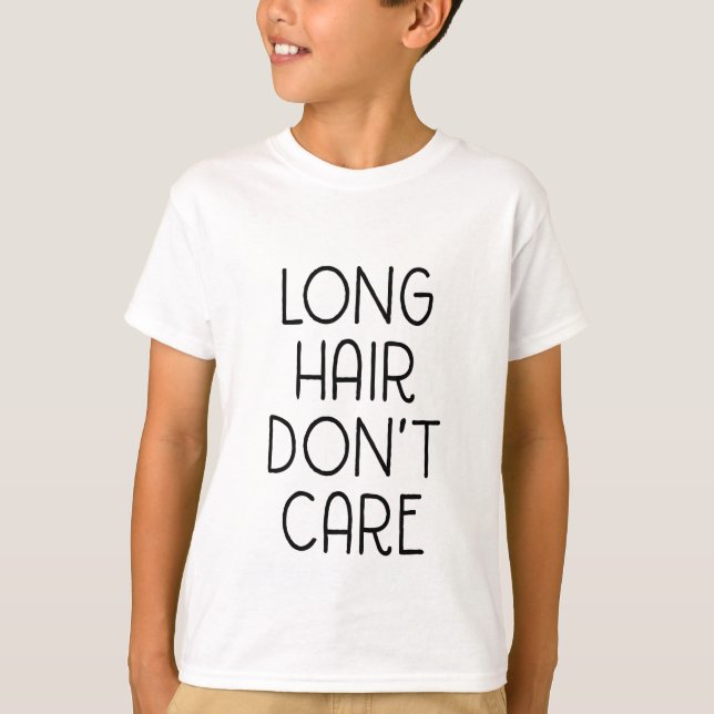 El pelo largo no cuida la camiseta de los niños (Anverso)
