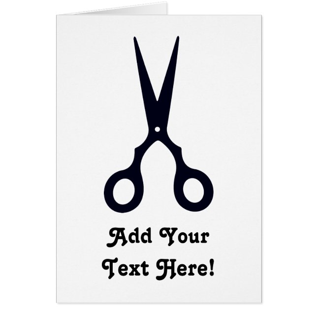 El pelo simple negro Scissors (peluquero/el (Frente)