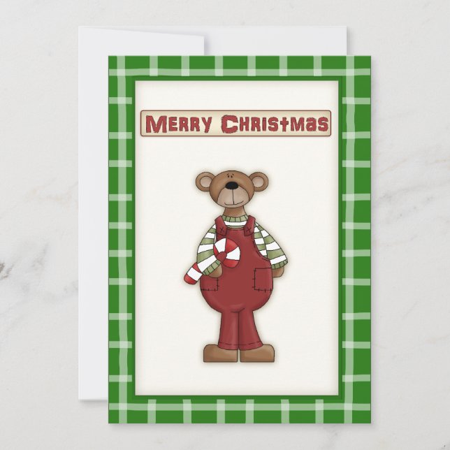 El peluche lindo del navidad refiere la invitación (Anverso)