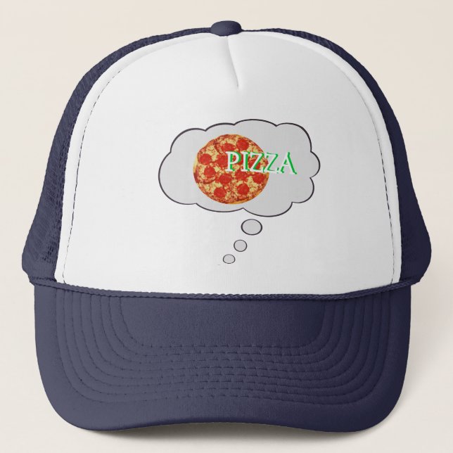 El pensamiento en la pizza piensa el gorra de la (Anverso)