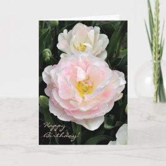 El Peony floreció la tarjeta de cumpleaños del