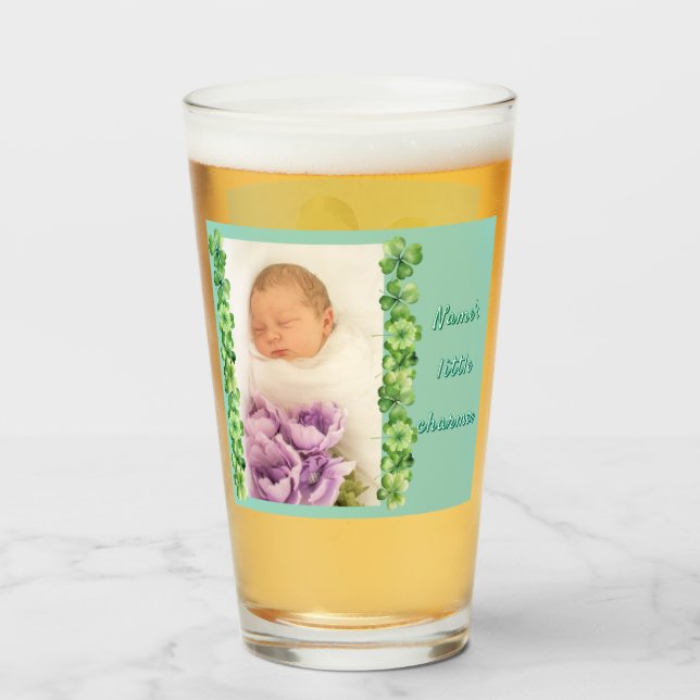 El pequeño encanto de Clover Green Custom Name (Anverso (lleno))
