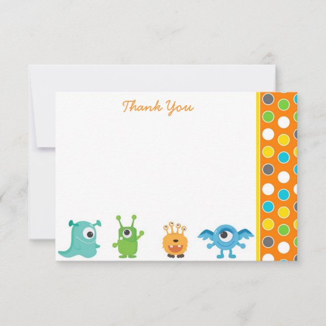 El pequeño monstruo le agradece las tarjetas de (Anverso)