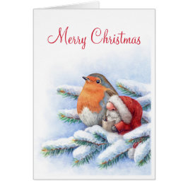 El pequeño Santa con un ladrón rojo