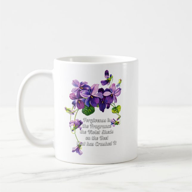 El perdón es la fragancia Taza de café (Izquierda)