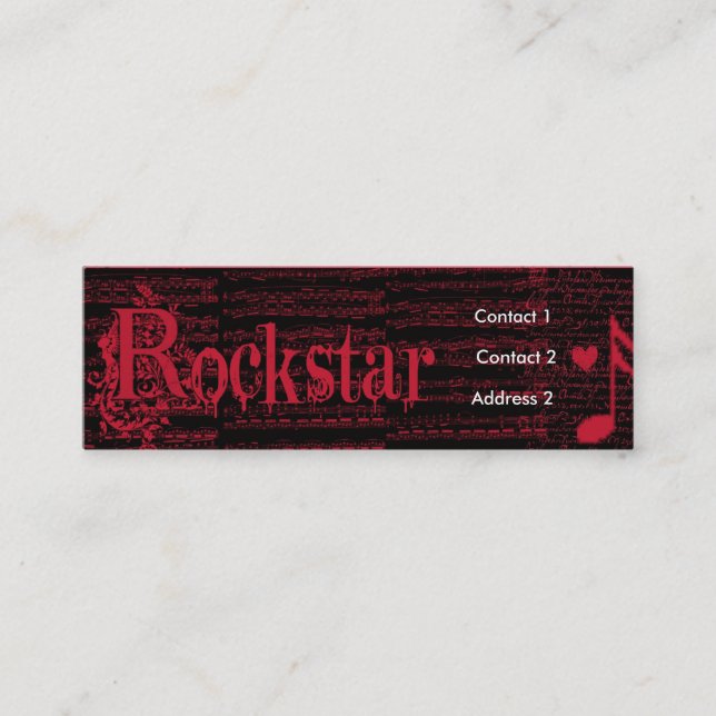 El perfil como una tarjeta del perfil de Rockstar (Anverso)