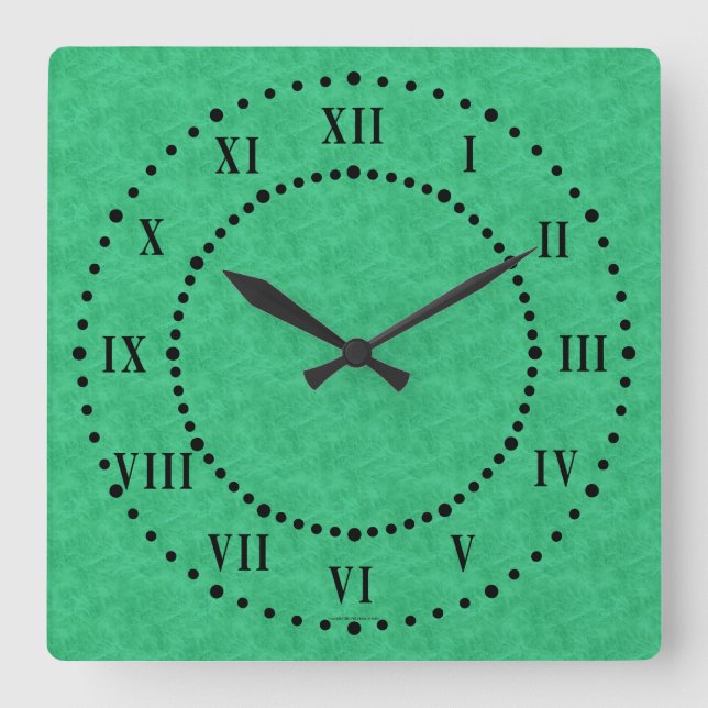 El pergamino verde parece reloj de pared de número (Anverso)