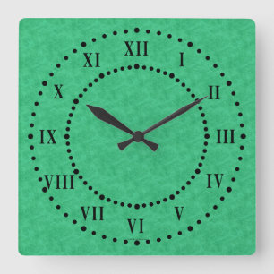 El pergamino verde parece reloj de pared de número
