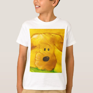 El perrito de la acuarela embroma la camiseta