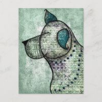 El Perro Bueno Oye Una Postales De Tratamiento