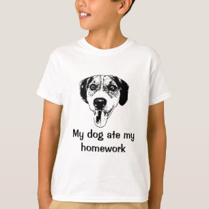 El perro comió la camiseta de mis niños de la