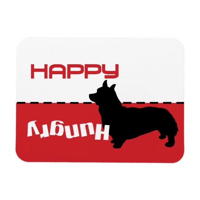 El perro de Corgi alimentándome con imanes tiene h (Horizontal)
