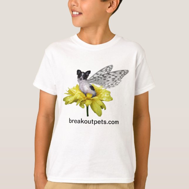 El perro de hadas de Papillon embroma la camiseta (Anverso)