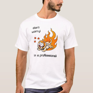 El perro del espacio "no se preocupa!" Camiseta
