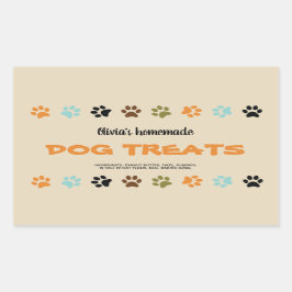 El perro hecho en casa trata la etiqueta del tarro