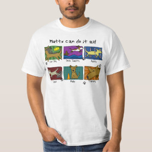 El perro se divierte la camiseta de los Mutts