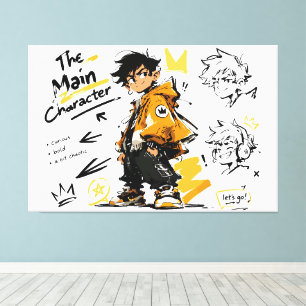 El Personaje Principal Anime Estilo Arte Cool