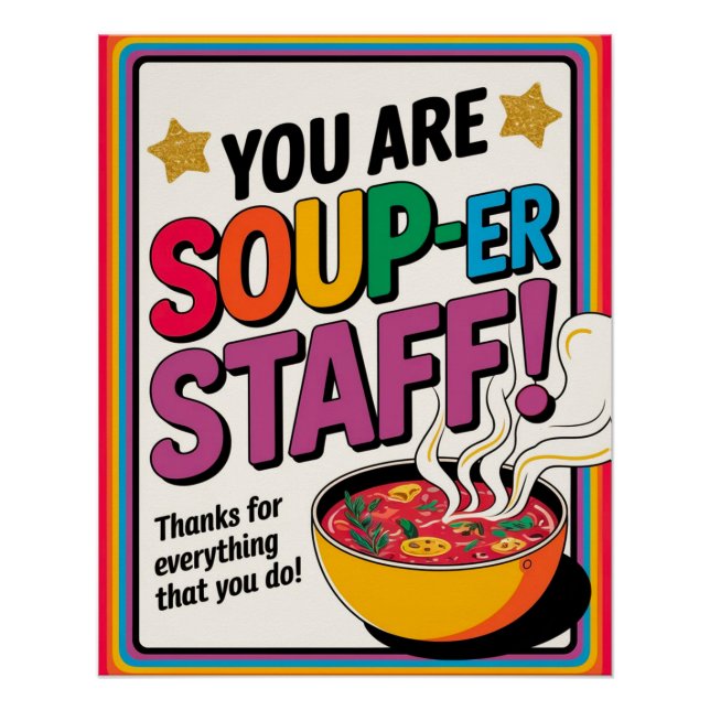 El Personal De Soup Gracias Poster (Anverso)