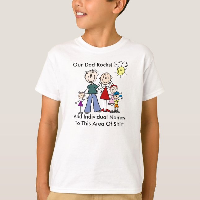 El personalizable nuestro papá oscila la camiseta (Anverso)