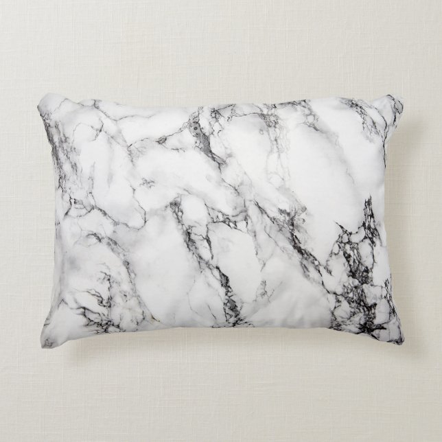El personalizado de mármol cepilló la almohada 16" (Anverso)